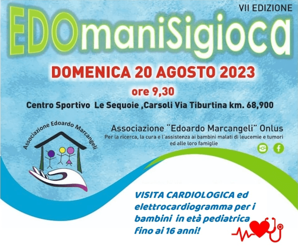 EDOmanisigioca: VISITA CARDIOLOGICA GRATUITA durante l'evento.